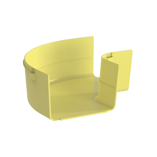 Ángulo Recto a 90º Horizontal, Para Canaletas FiberRunner™ 6X4, Color Amarillo