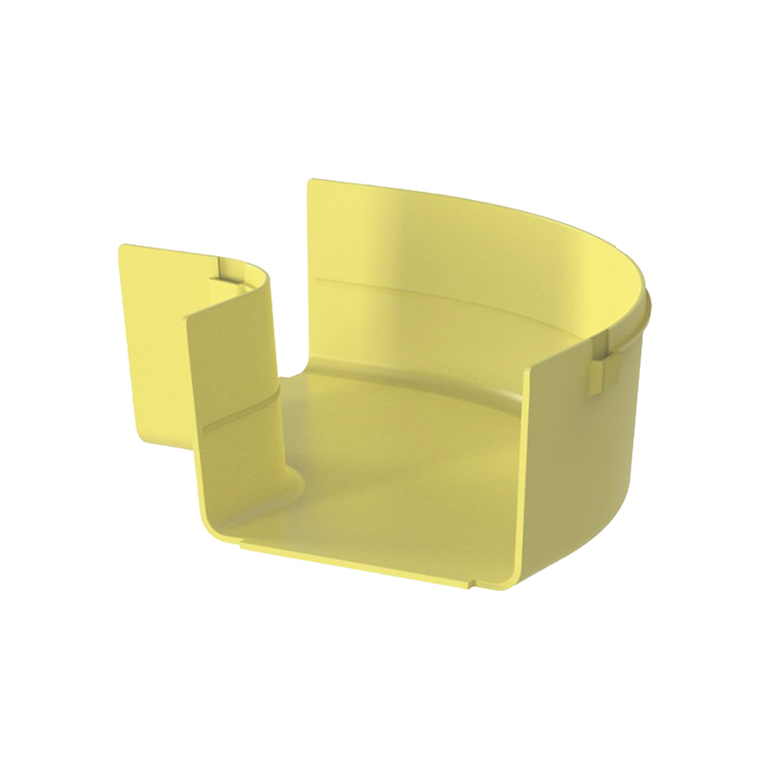 Ángulo Recto a 90º Horizontal, Para Canaletas FiberRunner™ 6X4, Color Amarillo