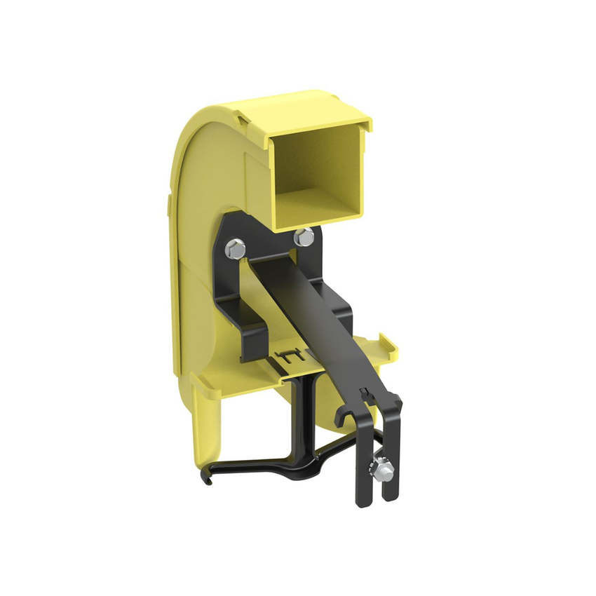 Bajada Para Canaleta FiberRunner™, Uso con Medidas 4x4, 6X4, 12X4, o 24X12, Con Reducción a 2X2, Color Amarillo