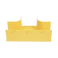 Accesorio en T Horizontal, Con Ángulos a 90º, Para Canaletas FiberRunner™ 4X4, Color Amarillo