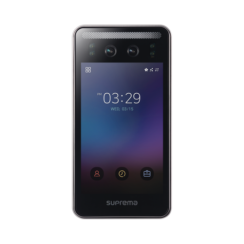 Face station F2 con detector de Cubre bocas, Lector Facial, Lector de tarjetas Móviles y lector de tarjetas  RFID(125kHz EM & 13.56Mhz MIFARE)  Compatible con BioStar2, Uso para Control de Acceso y Asistencia