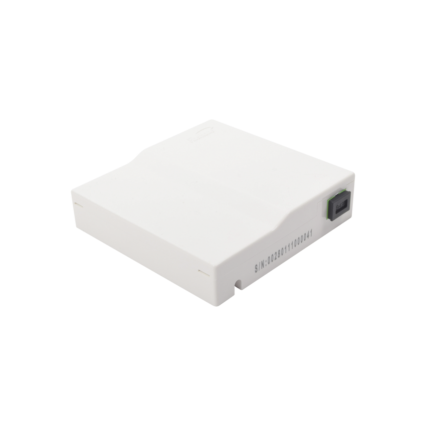 Caja Terminal de Fibra Óptica (Roseta) con un Acoplador SC/APC, Color Blanco