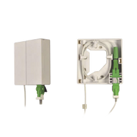 Caja Terminal de Fibra Óptica (Roseta) con un Acoplador SC/APC, Color Blanco