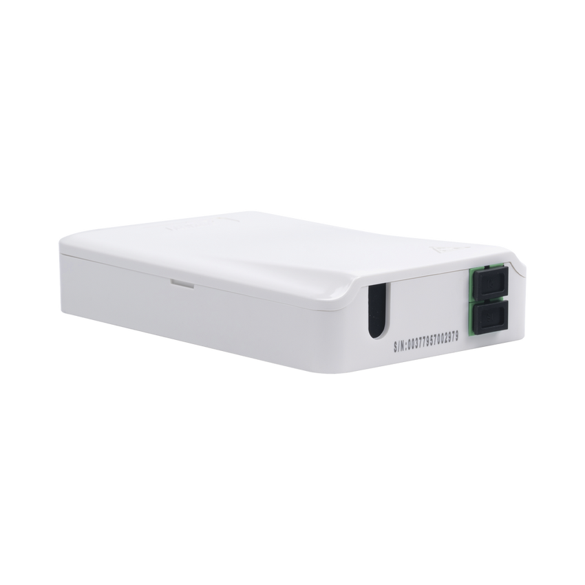 Caja Terminal de Fibra Óptica (Roseta) con 2 Acopladores SC/APC, Blanca