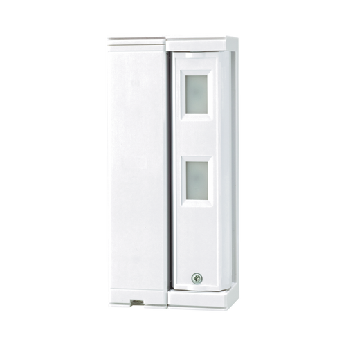 Sensor de Movimiento / Tipo Cortina / Ajuste de detección 2m o 5m / 100% Exterior / Inalambrico (Alimentación)/Compatible con cualquier panel de alarma / Proteja fachadas, puertas, ventanas, balcones y mas!