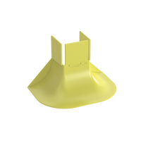 Accesorio de Control de Radio de Curvatura, Para Bajadas de Cable con Canaletas FiberRunner 2x2, Color Amarillo