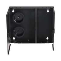 Caja de Conexión de Fibra Óptica, Para Montaje en Pared, Acepta 2 Placas FAP o FMP, Hasta 48 Fibras, Color Negro