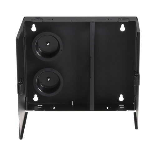 Caja de Conexión de Fibra Óptica, Para Montaje en Pared, Acepta 2 Placas FAP o FMP, Hasta 48 Fibras, Color Negro
