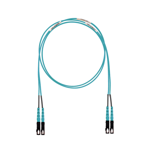 Jumper de Fibra Optica Multimodo 50/125 OM3, SC-SC Duplex, LSZH (Cero Halógenos), Color Aqua, 2 Metros