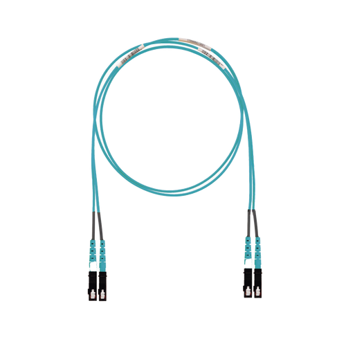 Jumper de Fibra Optica Multimodo 50/125 OM3, SC-SC Duplex, LSZH (Cero Halógenos), Color Aqua, 8 Metros