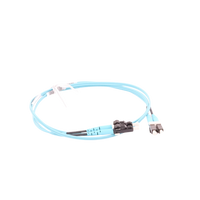 Jumper de Fibra Optica Multimodo 50/125 OM3, LC-LC Duplex, OFNR (Riser), Color Aqua, 1 Metro (3.28 Pies)