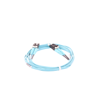 Jumper de Fibra Optica Multimodo 50/125 OM3, LC-LC Duplex, OFNR (Riser), Color Aqua, 2 Metros (6.56 Pies)