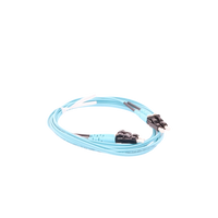 Jumper de Fibra Optica Multimodo 50/125 OM3, LC-LC Duplex, OFNR (Riser), Color Aqua, 2 Metros (6.56 Pies)