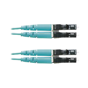 Jumper de Fibra Optica Multimodo 50/125 OM3, LC-LC Duplex, OFNR (Riser), Color Aqua, 3 Metros (9.84 Pies)