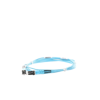 Jumper de Fibra Optica Multimodo 50/125 OM3, LC-LC Duplex, OFNR (Riser), Color Aqua, 3 Metros (9.84 Pies)