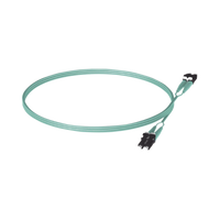 Jumper de Fibra Optica Multimodo 50/125 OM3, LC-LC Duplex, OFNR (Riser), Color Aqua, 5 Metros (16.40 Pies)