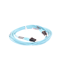 Jumper de Fibra Optica Multimodo 50/125 OM3, LC-LC Duplex, OFNR (Riser), Color Aqua, 5 Metros (16.40 Pies)