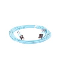 Jumper de Fibra Optica Multimodo 50/125 OM3, LC-LC Duplex, OFNR (Riser), Color Aqua, 5 Metros (16.40 Pies)