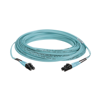 Jumper de Fibra Optica Multimodo 50/125 OM3, LC-LC Duplex, OFNR (Riser), Color Aqua, 10 Metros