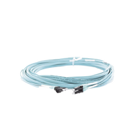 Jumper de Fibra Optica Multimodo 50/125 OM3, LC-LC Duplex, OFNR (Riser), Color Aqua, 15 Metros (49.21 Pies)