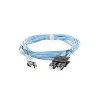 Jumper de Fibra Optica Multimodo 50/125 OM3, LC-SC Duplex, OFNR (Riser), Color Aqua, 3 Metros