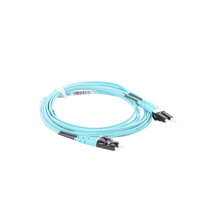 Jumper de Fibra Optica Multimodo 50/125 OM4, LC-LC Duplex, OFNR (Riser), Color Aqua, 3 Metros (9.84 Pies)