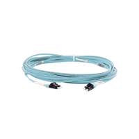 Jumper de Fibra Optica Multimodo 50/125 OM4, LC-LC Duplex, OFNR (Riser), Color Aqua, 10 Metros (32.81 Pies)