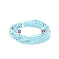 Jumper de Fibra Optica Multimodo 50/125 OM4, LC-LC Duplex, OFNR (Riser), Color Aqua, 20 Metros (65.62 Pies)