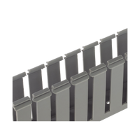 Canaleta Ranurada de PVC sin Tapa, Tipo G, 3.25 in de Ancho, 3.12 in de Alto y 1828.8 mm de Largo, Color Gris