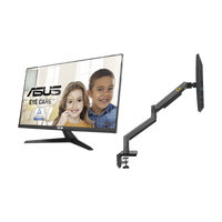 Kit de Montaje de Escritorio Articulado + Monitor Profesional Ultra Delgado 27” Full HD