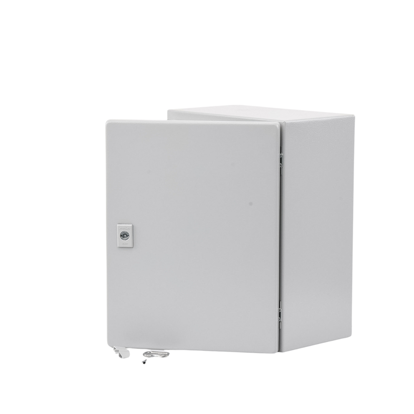 Gabinete de Acero, Nema 4 -IP 66 de 30 x 40 x 20 cm con Platina y certificado UL.