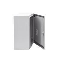 Gabinete de Acero, Nema 4 -IP 66 de 40 x 40 x 20 cm con Platina y certificado UL.