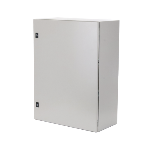 Gabinete de Acero, Nema 4 -IP 65 de 60 x 80 x 30 cm con Platina.
