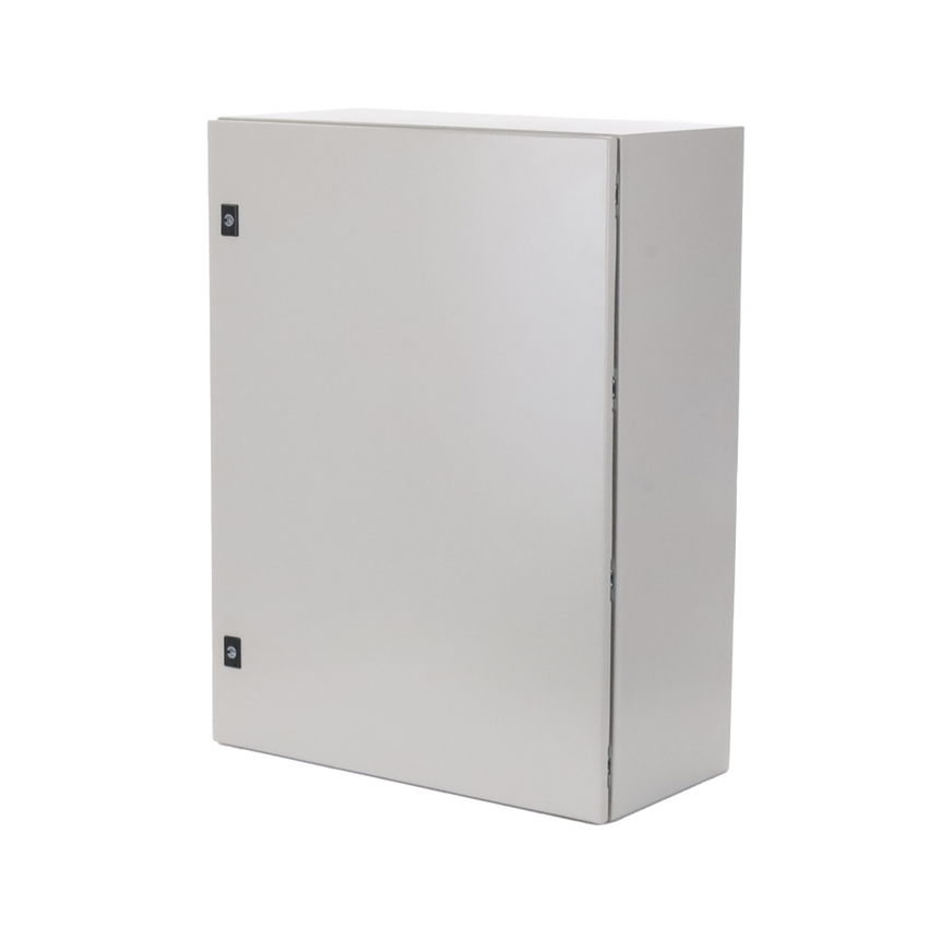Gabinete de Acero, Nema 4 -IP 65 de 60 x 80 x 30 cm con Platina.