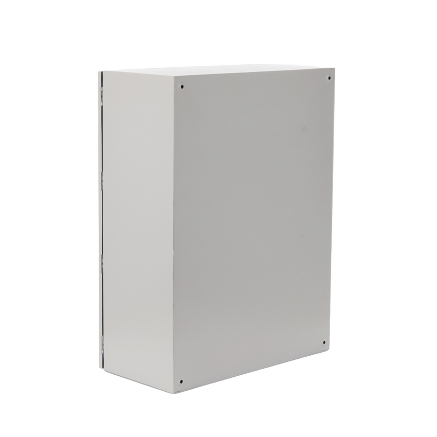 Gabinete de Acero, Nema 4 -IP 65 de 60 x 80 x 30 cm con Platina.