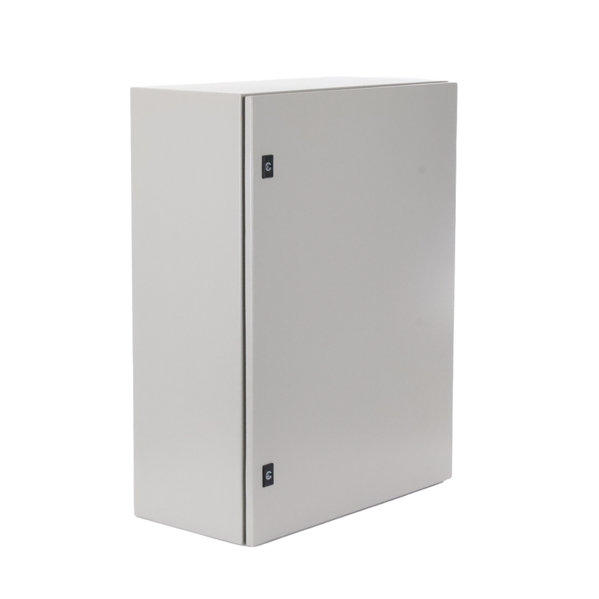 Gabinete de Acero, Nema 4 -IP 65 de 60 x 80 x 30 cm con Platina.