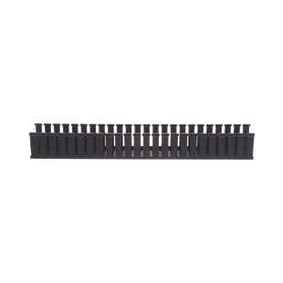 Canaleta Ranurada de PVC sin Tapa, Tipo G, 108 mm de Ancho, 104.1 mm de Alto y 1828.8 mm de Largo, Color Negro