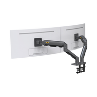 Montaje de Escritorio articulado para 2 monitores de 27-34" /  Soporta hasta 16 kg  por brazo/ Vesa 75 x 75 / 100 x 100 / Acero / Giro: 360°