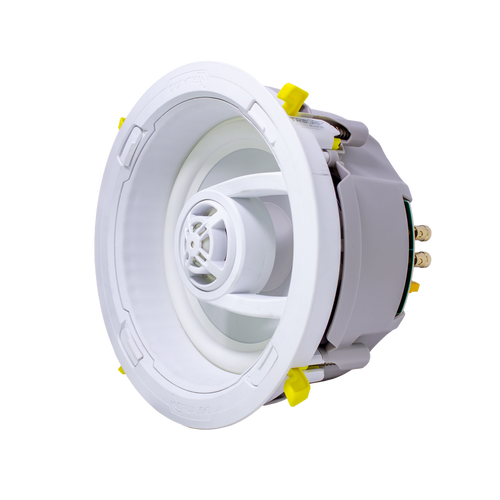 Ghost series, altavoz de 3 vías de plafón 9in, diseño trugrip  sin herramientas, woofer de polipropileno blanco, 150w 8ohms