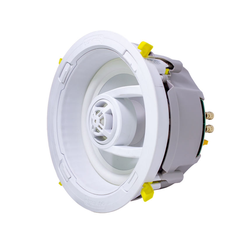 Ghost series, altavoz de 3 vías de plafón 9in, diseño trugrip  sin herramientas, woofer de polipropileno blanco, 150w 8ohms