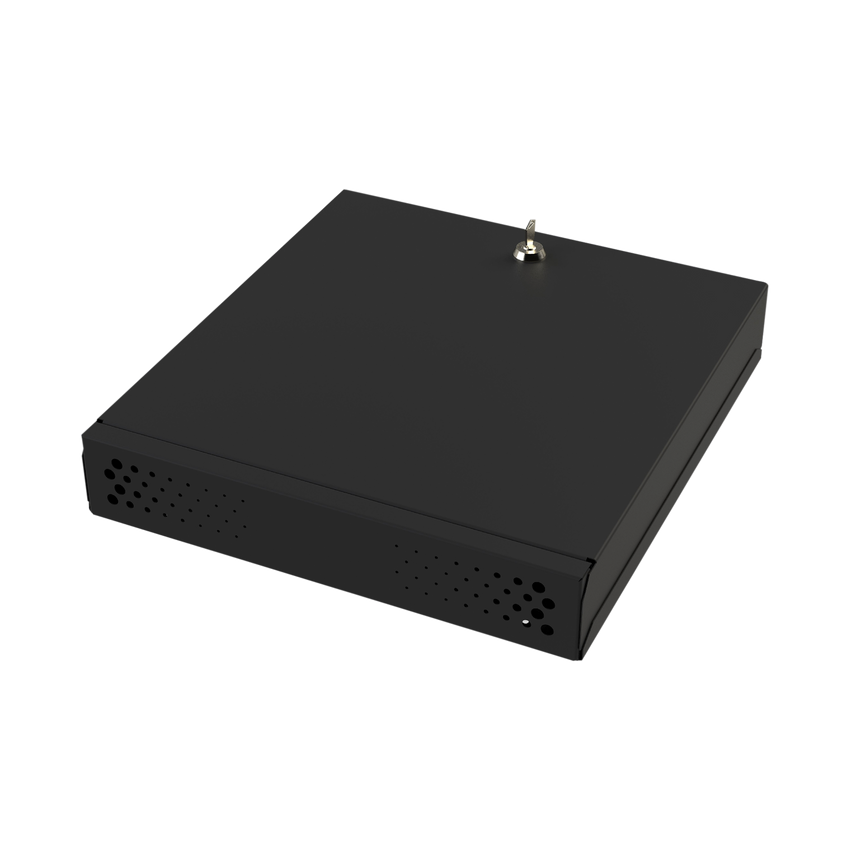 Gabinete Metálico para DVR/NVR. Tamaño Max. de DVR/NVR: 445 x 88 x 400mm (An.xAl.xProf.). Compatible con Fuente SLIM.