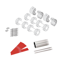 Kit de mástil para barreras GARD8 / Incluye 2 secciones tubulares de 4m / Incluye tiras reflejantes / Incluye unión central