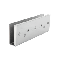 Montaje en "U" para Puertas de Vidrio /1/2" de Grosor/  Uso con chapas de 600 y 750 lbs / Ajuste por Opresores