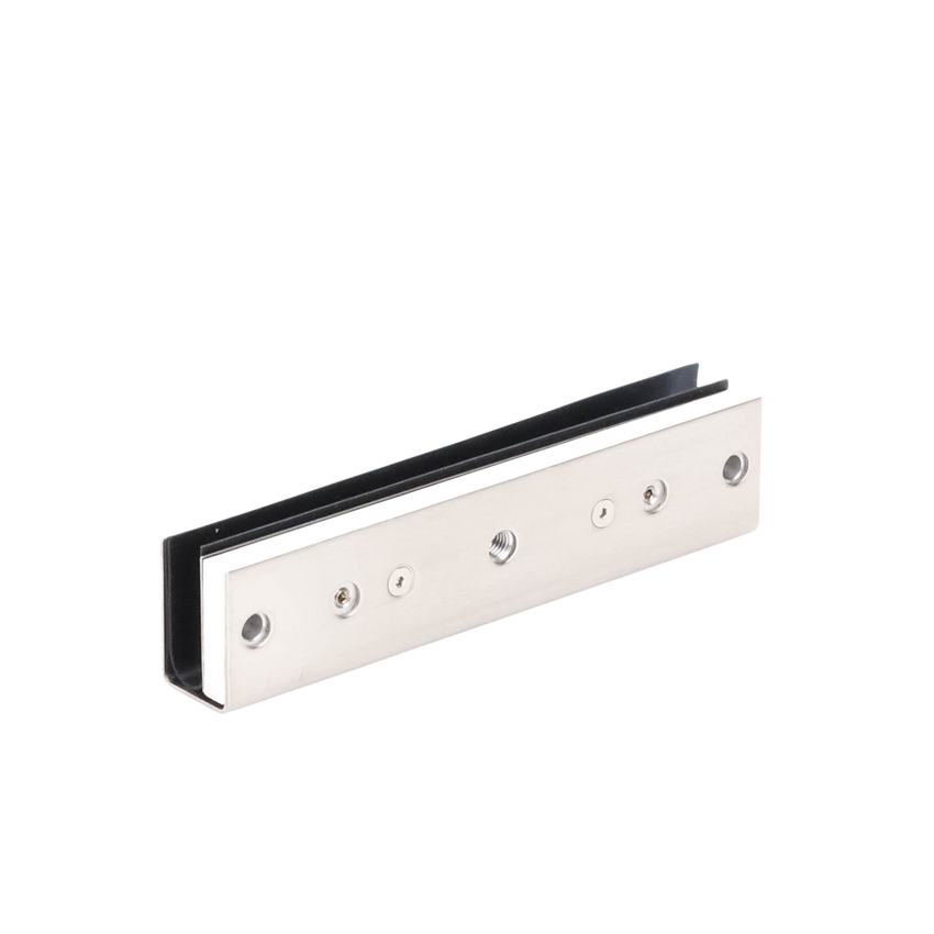 Montaje en "U" para Puertas de Vidrio /1/2" de Grosor/  Uso con chapas de 600 y 750 lbs / Ajuste por Opresores