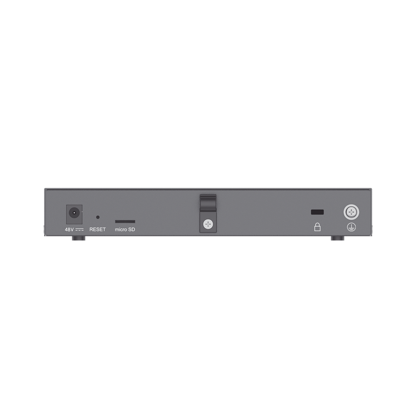 4 en 1: Firewall Nueva Generación, Router, IP PBX (24 usuarios / 8 llamadas), Switch Gigabit de 5 Puertos (4 PoE) y 2 Puertos SFP 2.5 Gigabit