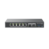 4 en 1: Firewall Nueva Generación, Router, IP PBX (24 usuarios / 8 llamadas), Switch Gigabit de 5 Puertos (4 PoE) y 2 Puertos SFP 2.5 Gigabit