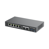 4 en 1: Firewall Nueva Generación, Router, IP PBX (24 usuarios / 8 llamadas), Switch Gigabit de 5 Puertos (4 PoE) y 2 Puertos SFP 2.5 Gigabit