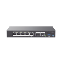 4 en 1: Firewall Nueva Generación, Router, IP PBX (24 usuarios / 8 llamadas), Switch Gigabit de 5 Puertos (4 PoE) y 2 Puertos SFP 2.5 Gigabit