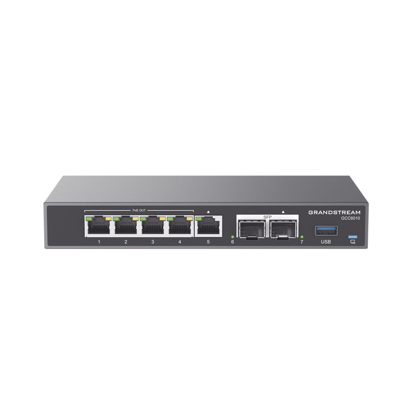 4 en 1: Firewall Nueva Generación, Router, IP PBX (24 usuarios / 8 llamadas), Switch Gigabit de 5 Puertos (4 PoE) y 2 Puertos SFP 2.5 Gigabit