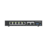 4 en 1: Firewall, Router, PBX IP, Switch Gigabit de 5 Puertos (4 PoE) y 2 Puertos SFP 2.5 Gigabit